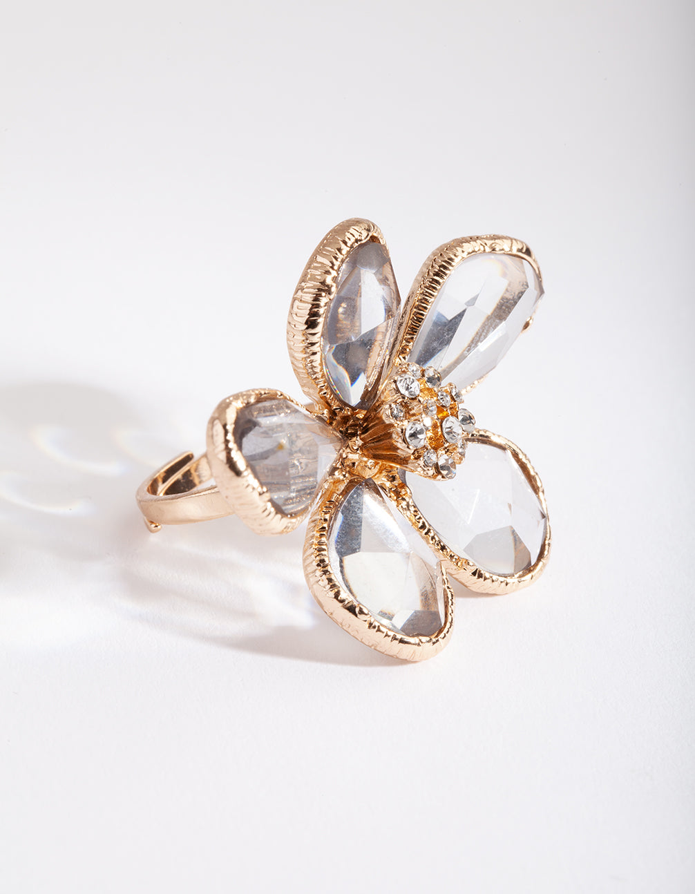 Gold Wire Wrap Flower Ring