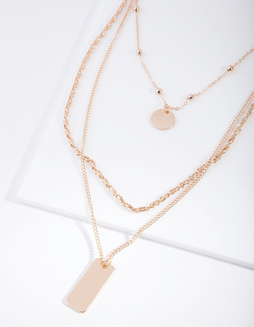 Gold Mixed Chain Layered Choker Necklace