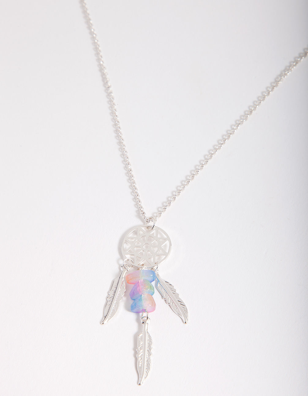 Kids Silver Dreamcatcher Necklace
