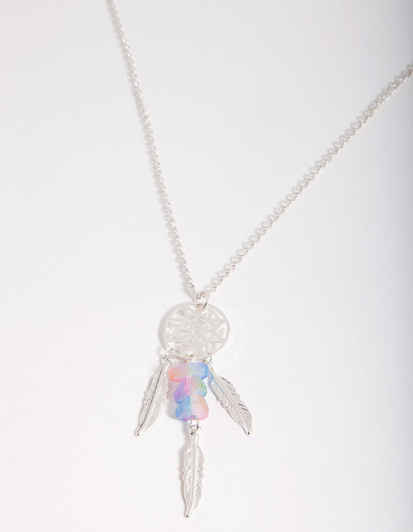 Kids Silver Dreamcatcher Necklace