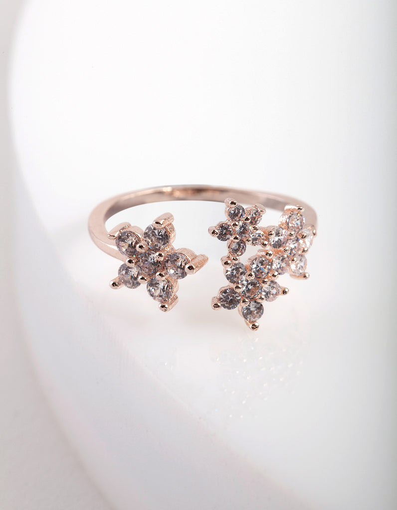 Rose Gold Cubic Zirconia Snake Wrap Ring - Lovisa