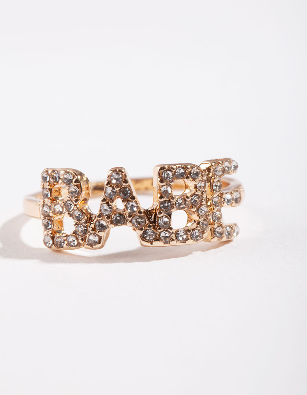 Gold Diamante Babe Ring