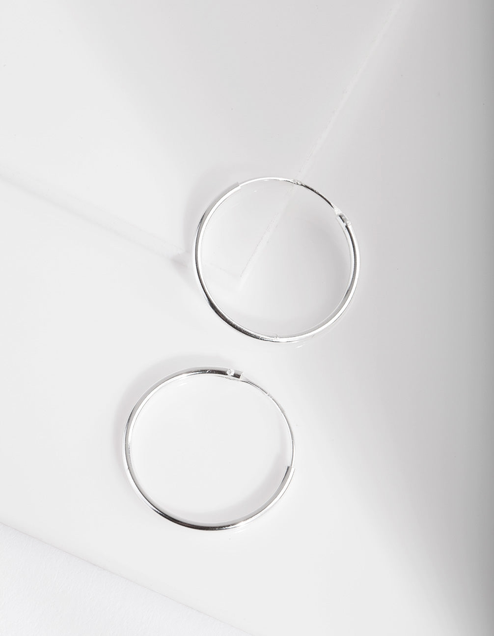 Sterling Silver 20mm Plain Hoop