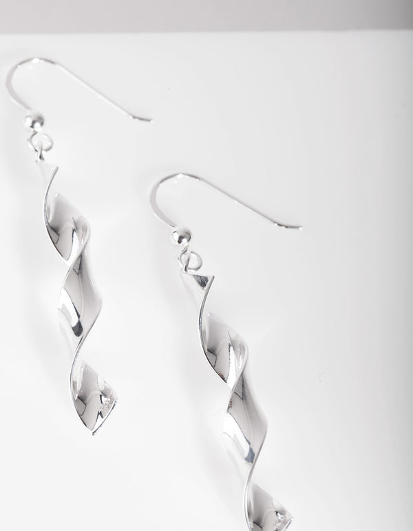 Sterling Silver Chunky Spiral Earrings