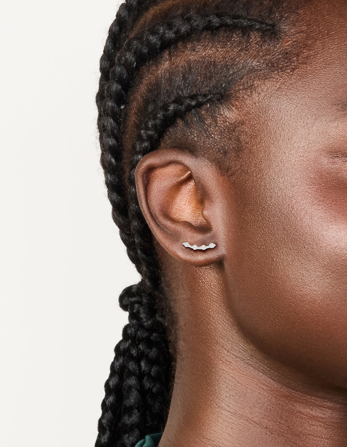 Sterling Silver Diamante Crawler Earrings