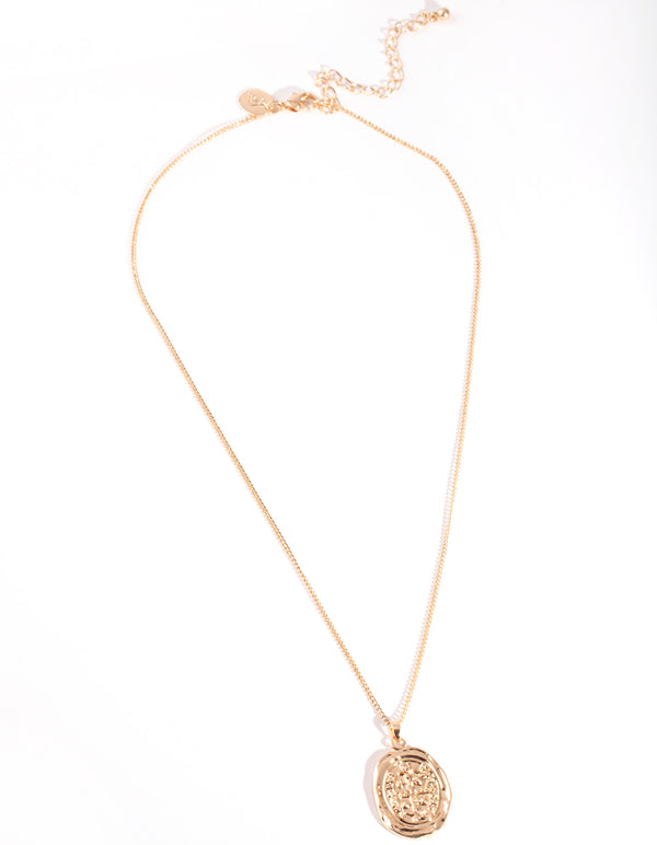 Gold Antique Coin Necklace