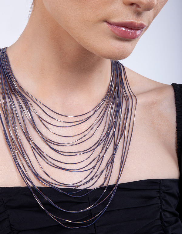 Midnight Gold Chain Layered Necklace