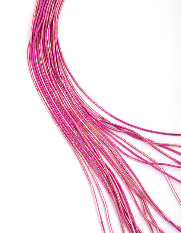 Pink Chain Drape Necklace