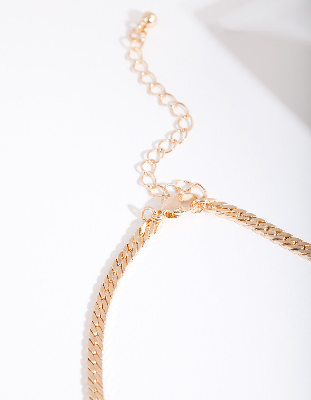 Gold 3mm Herringbone Chain Anklet
