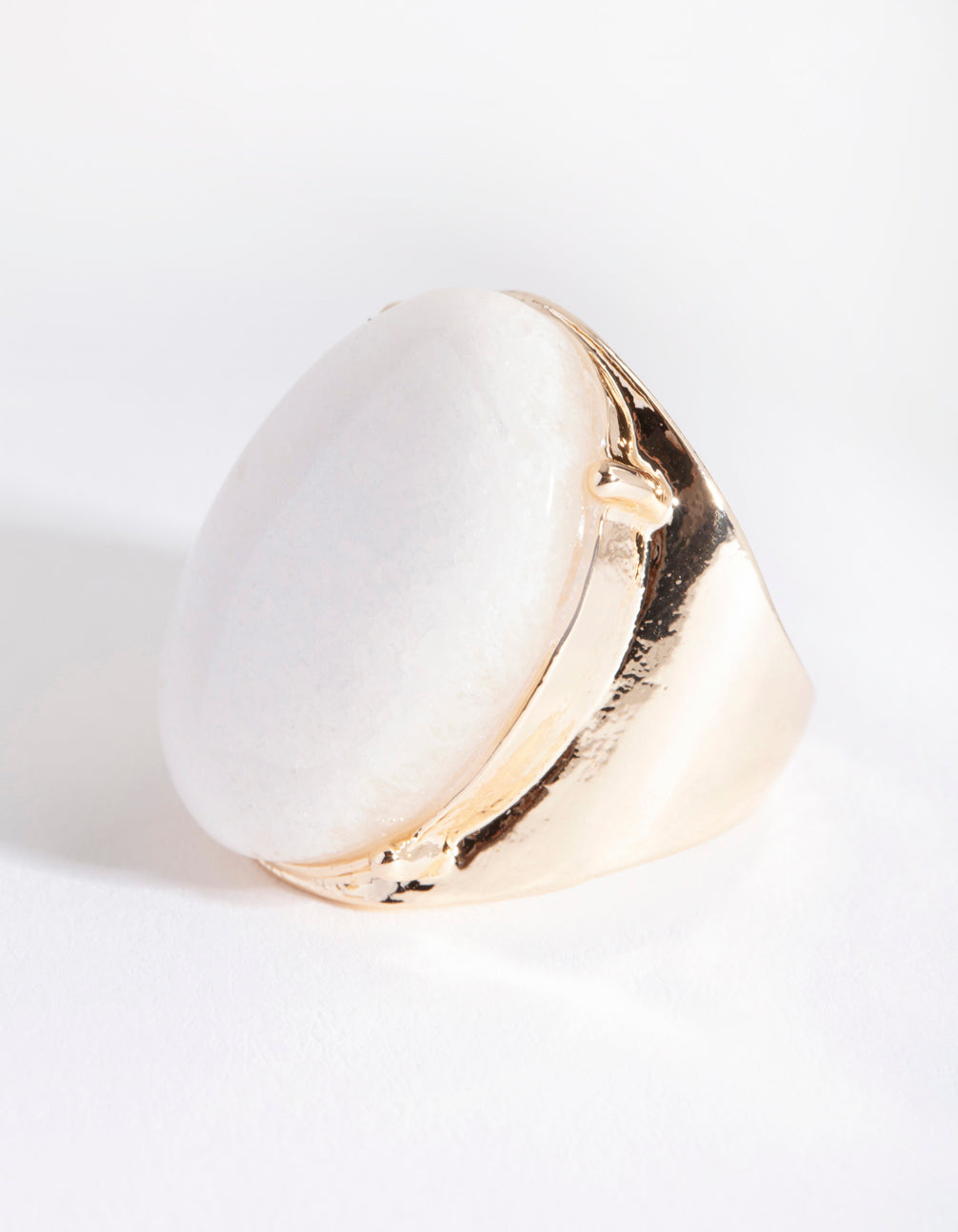 Gold Large Semi Precious Oval Ring