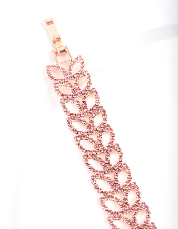 Rose Gold Cupchain Petal Bracelet