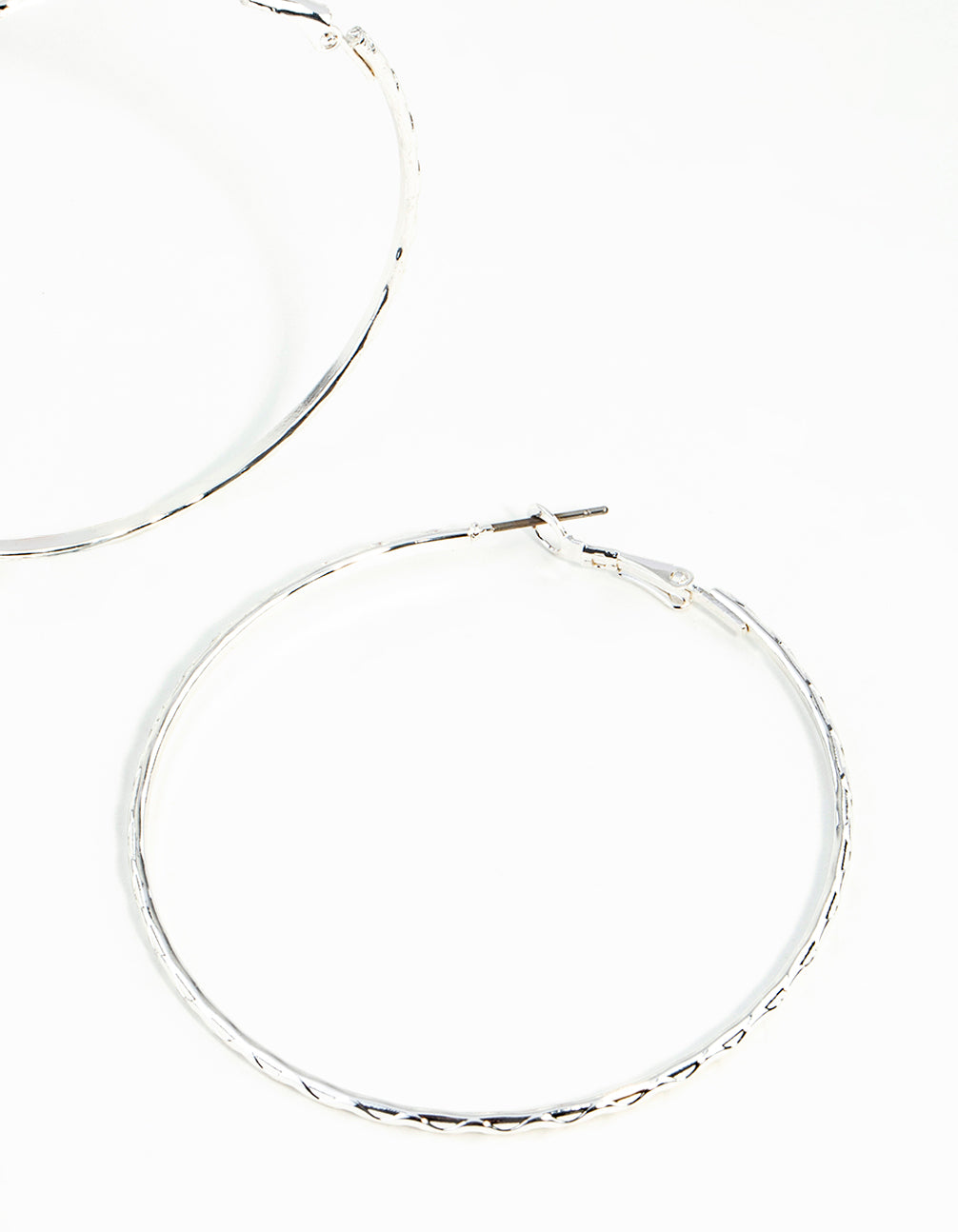 Silver 60MM Hoop Earring Pack