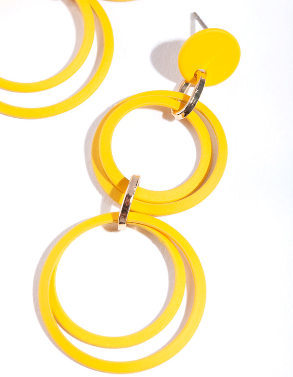 Gold Multi Circle Earrings