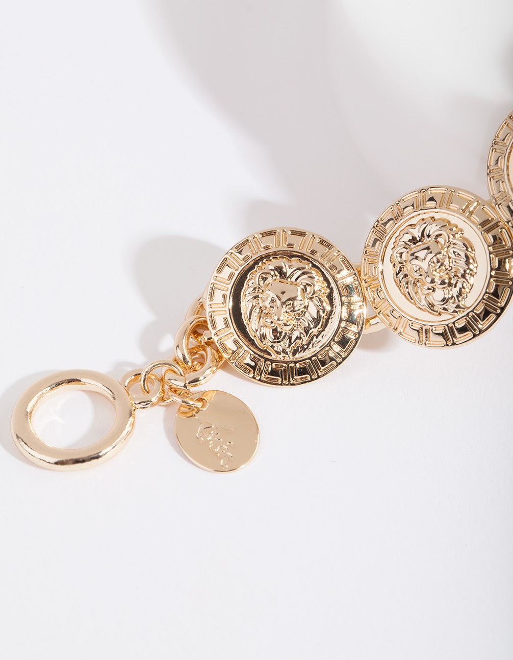 Gold Medusa Medallion Bracelet