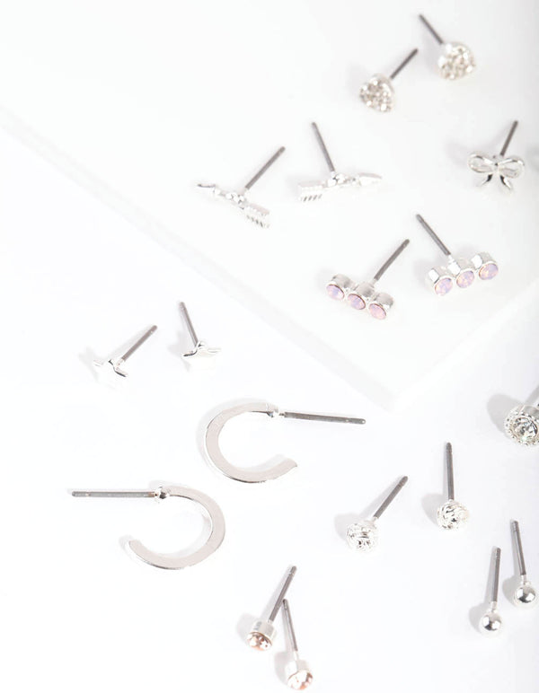 Silver Bow & Arrow Earring 12-Pack