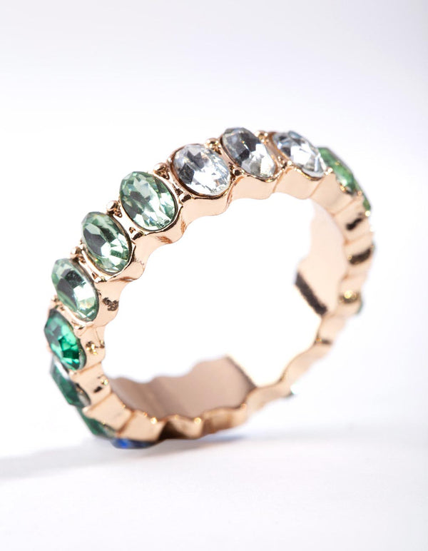 Gold Ombre Stone Band Ring