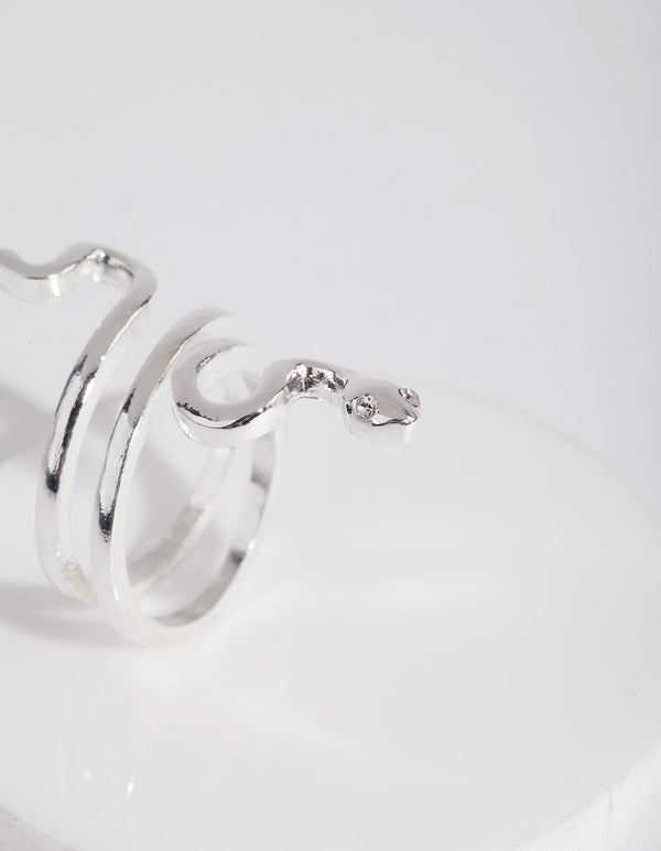 Silver Fine Snake Ring
