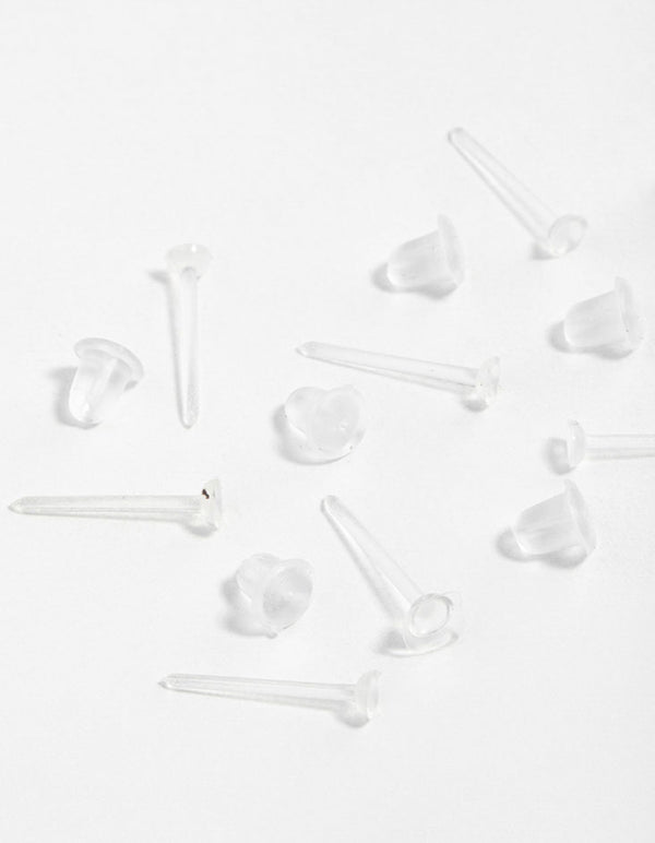 Plastic Sensitive Silicone Earrings