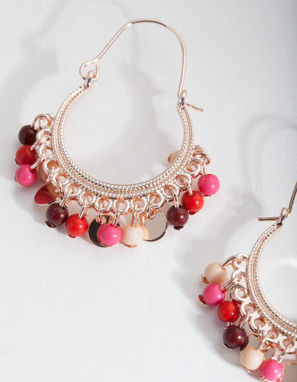 Rose Gold Jingle Bead Earrings