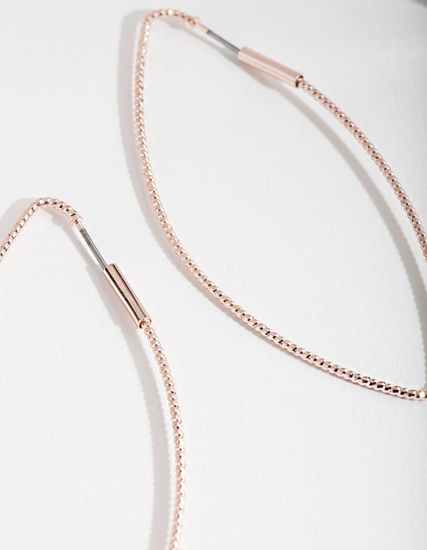 Rose Gold Textured Geometric Earrings