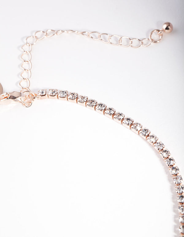 Rose Gold Diamante Choker
