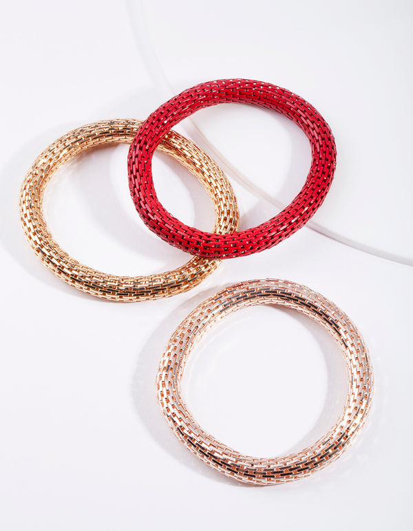 Red Stretch Bracelet Pack