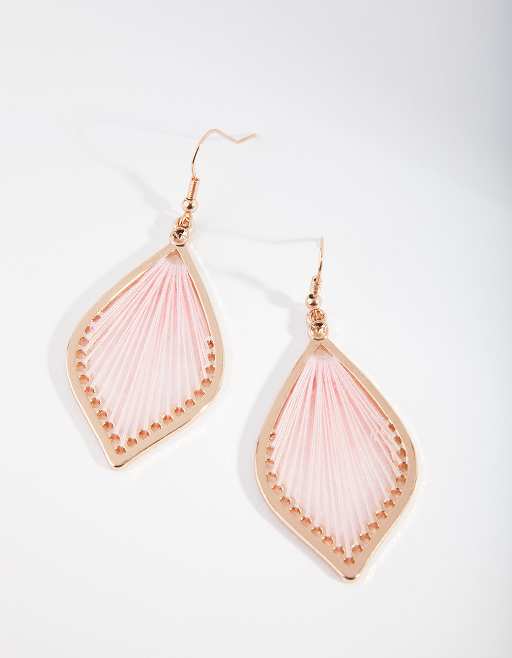 Gold Blush Harp Drop Earrings