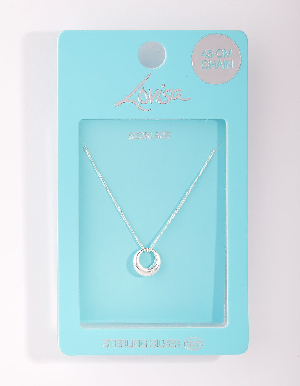 Sterling Silver Open Circle Necklace