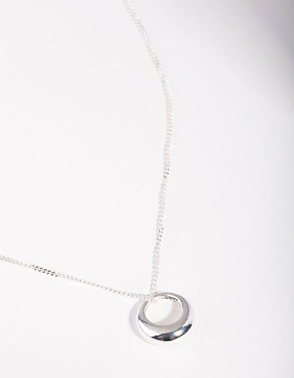 Sterling Silver Open Circle Necklace