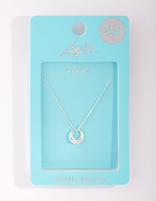 Sterling Silver Open Circle Necklace