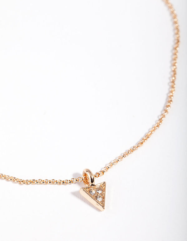 Mixed Metal Diamante Triple Charm Bracelet Pack