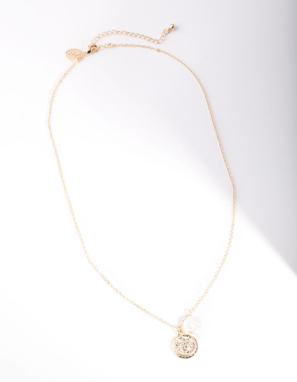 Gold Coin Pearl Necklace