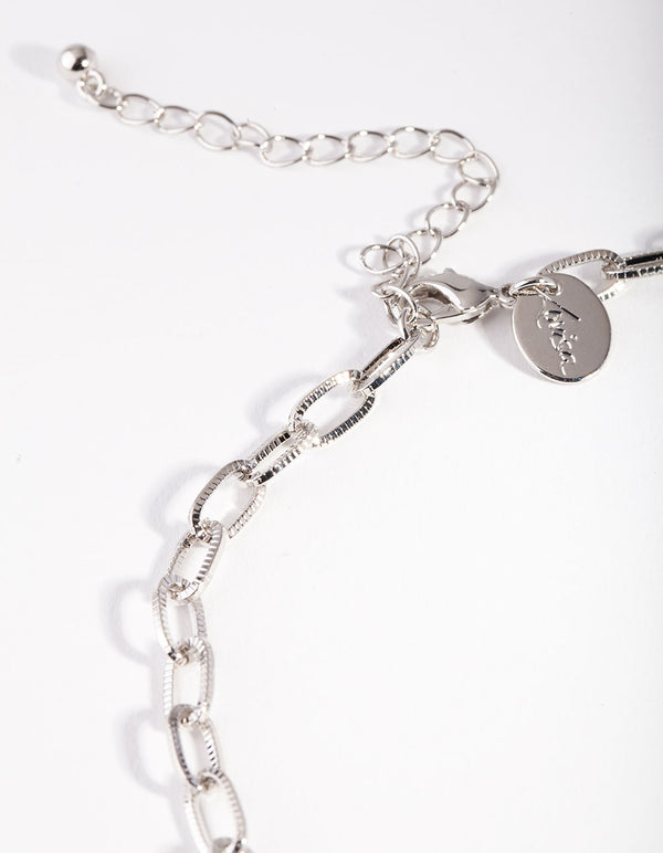 Silver Oval Link Choker