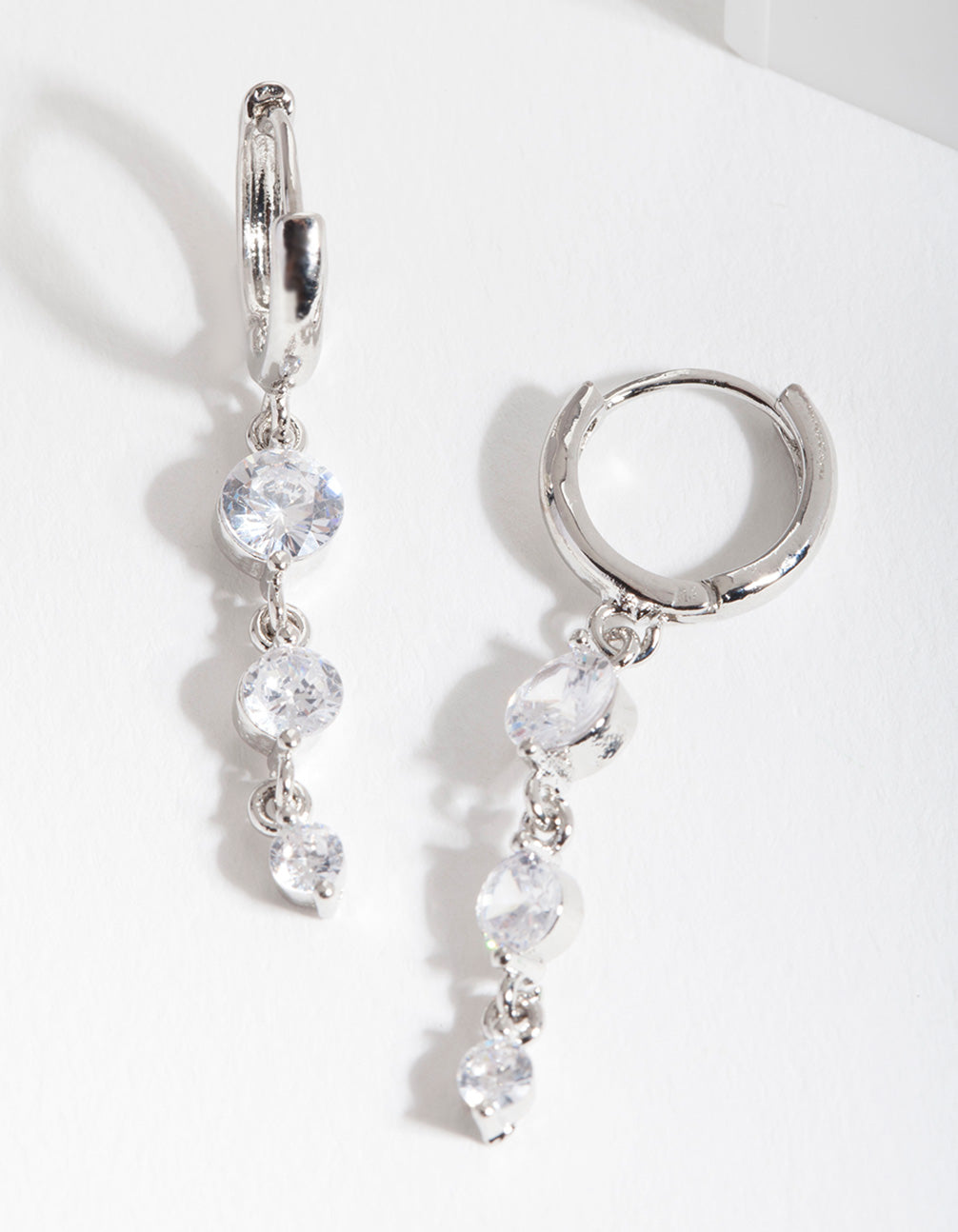 Silver Cubic Zirconia Multi Huggie Earrings