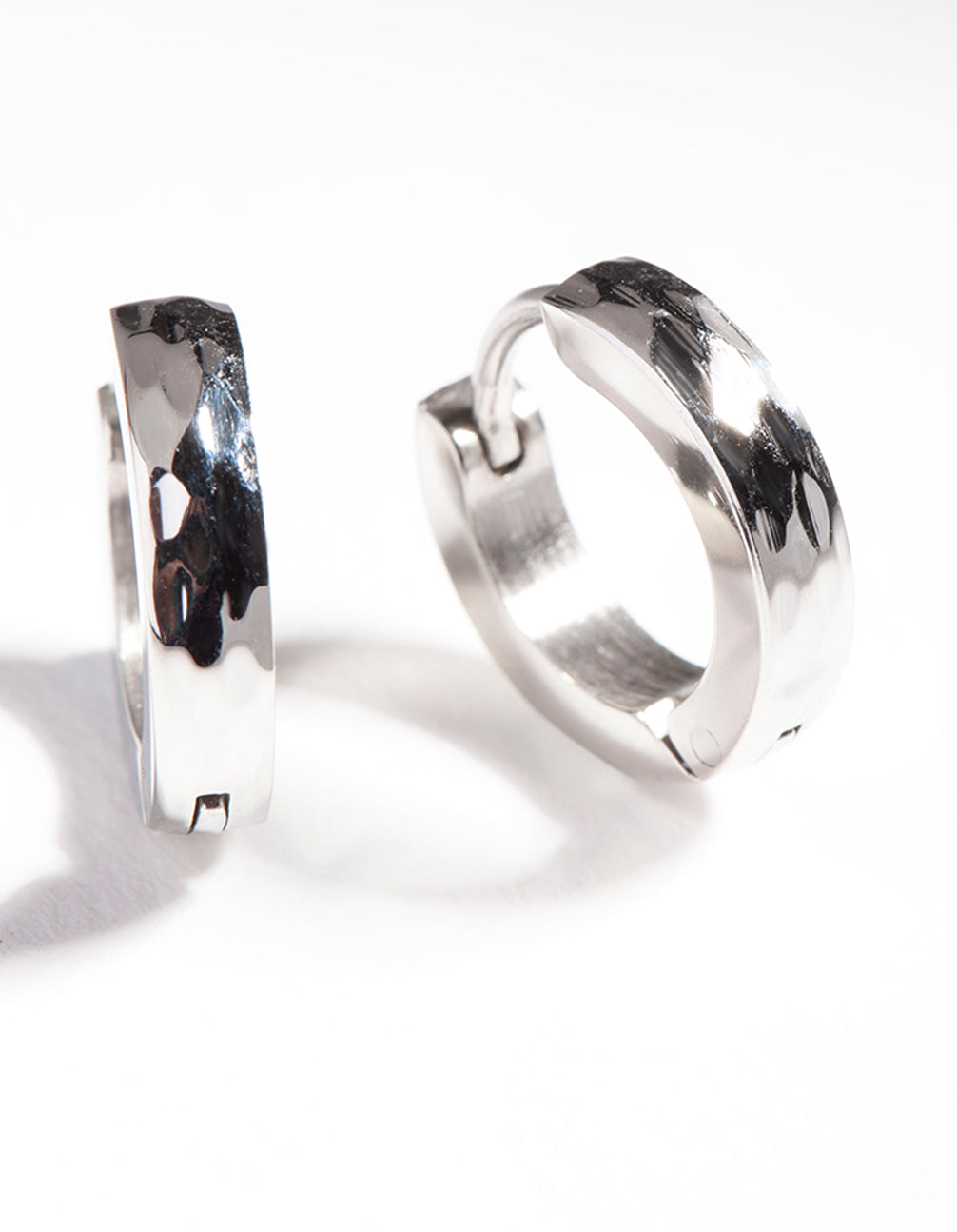 Surgical Steel Textured Huggie Earrings