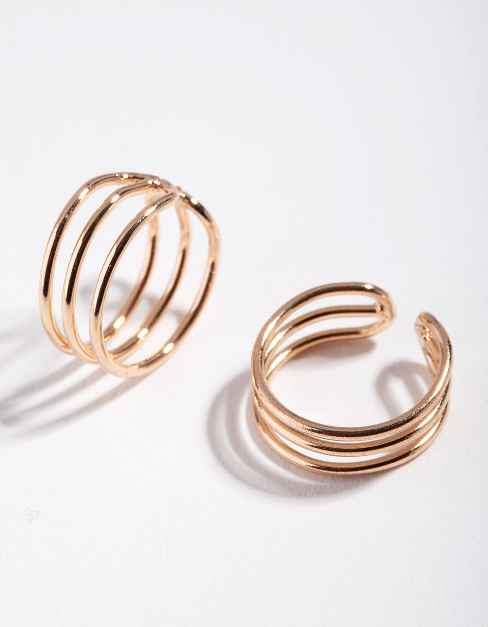 Gold Triple Line Ear Cuff Pack