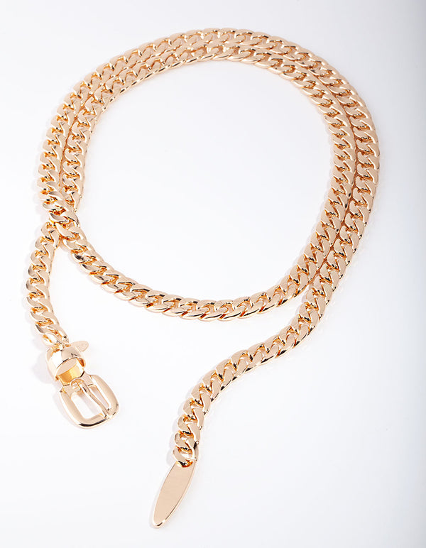 Gold Narrow Chain Link Belt