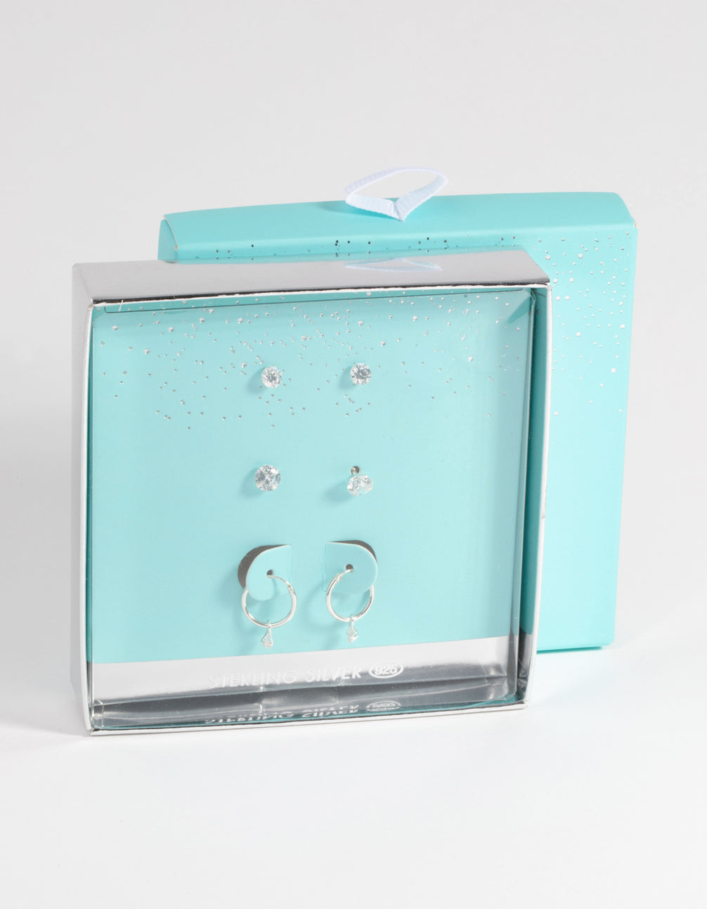 Sterling Silver Cubic Zirconia Stud & Hoop Earring Pack