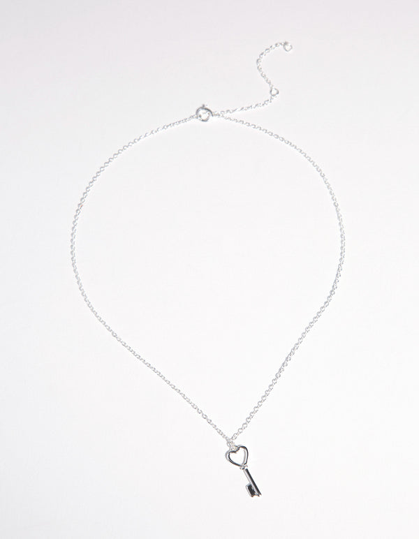 Kids Sterling Silver Lock 30cm Necklace