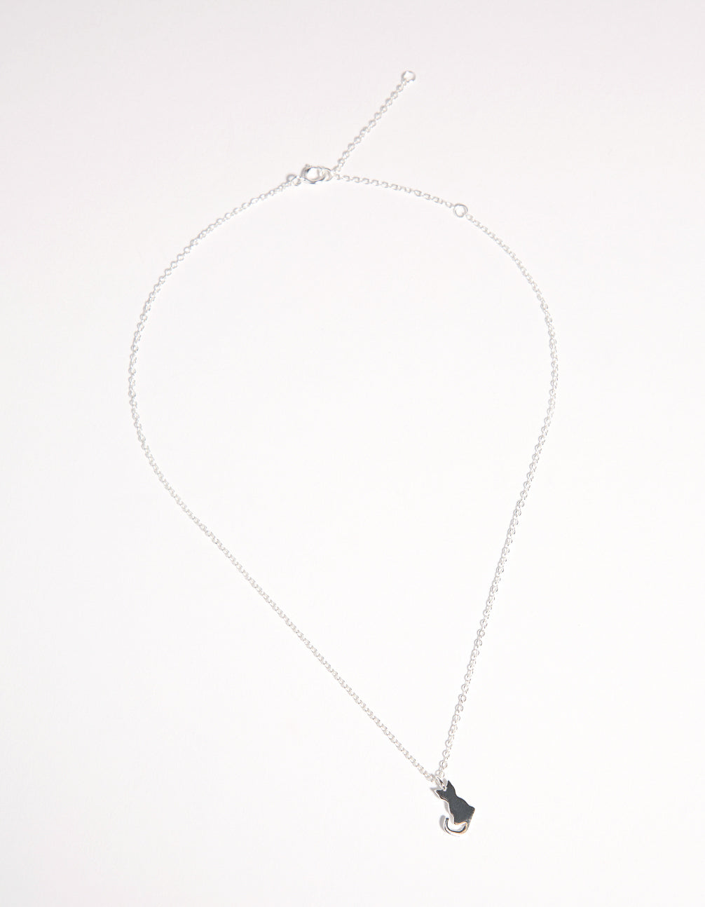 Kids Sterling Silver Cat 30cm Necklace