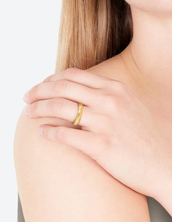 Gold Plated Surgical Steel Simple Band Ring