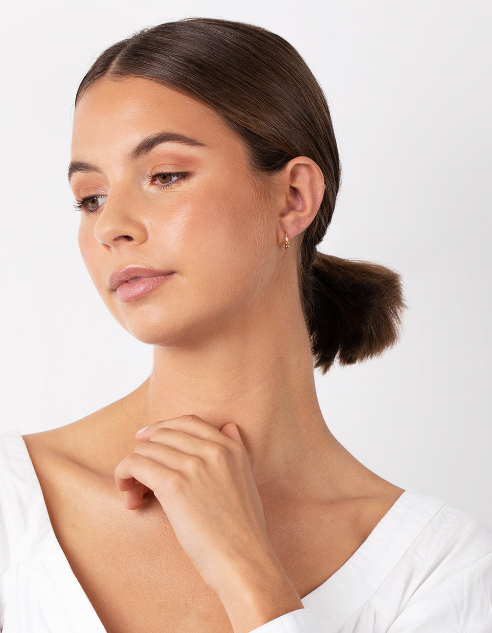 Gold Plated Sterling Silver Multi Ball Hoop Pack Earring