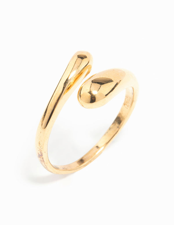 Gold-Plated Sterling Silver Open Ring