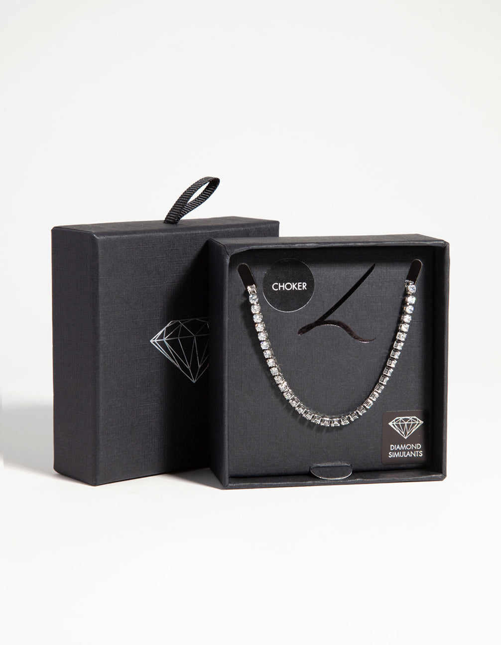 Silver Cubic Zirconia Cupchain Choker