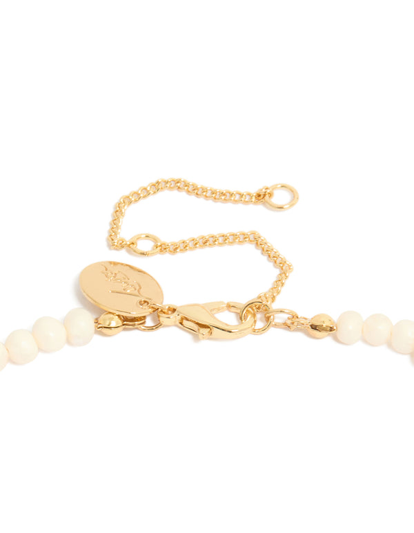 Gold Mini Freshwater Pearl Necklace