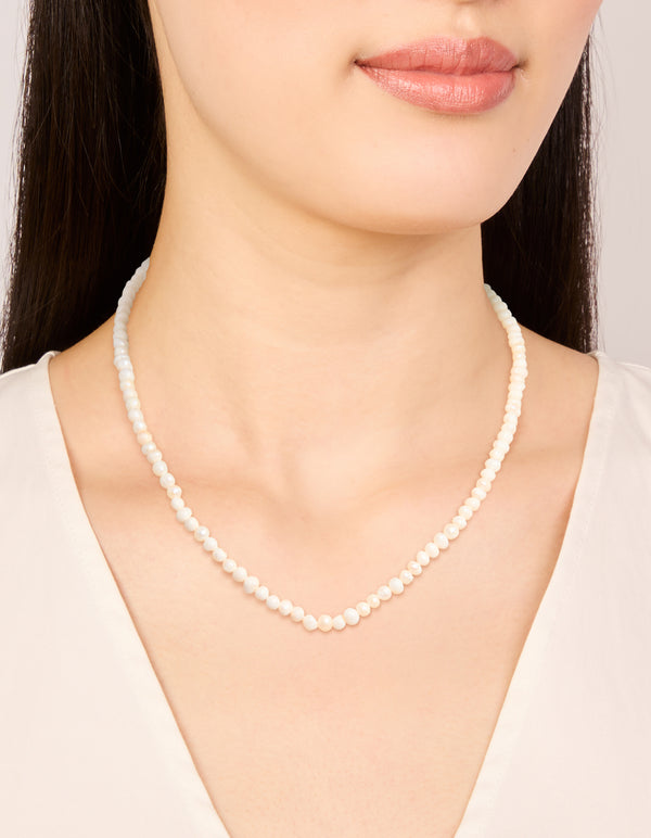 Gold Mini Freshwater Pearl Necklace