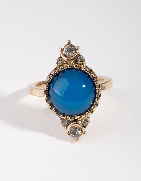 Gold Mood Stone Ring