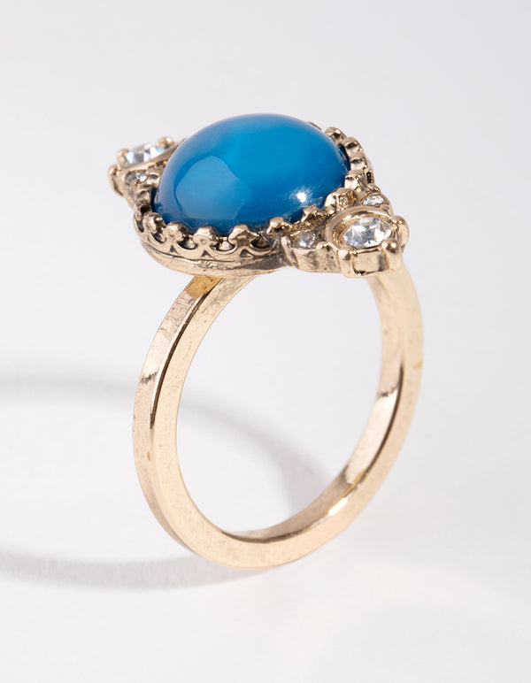 Gold Mood Stone Ring