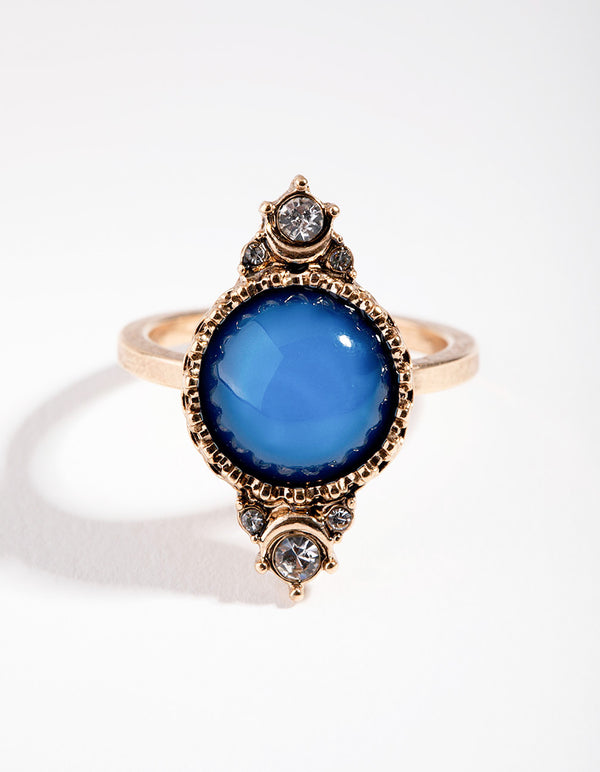 Gold Mood Stone Ring