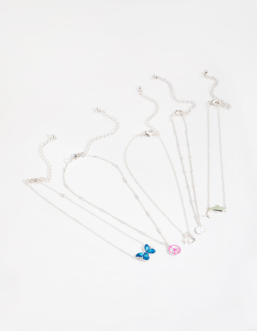 Silver Butterfly Choker 6-Pack
